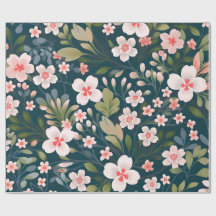 Papier d'emballage floral mat – Fleur élégante