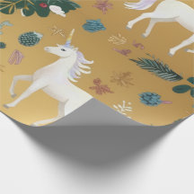 Papier d'emballage Forêt de licornes