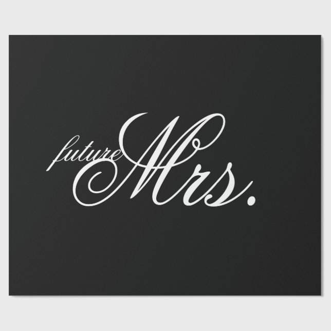 Cadeau Papier d'emballage - future Mme (Plat)