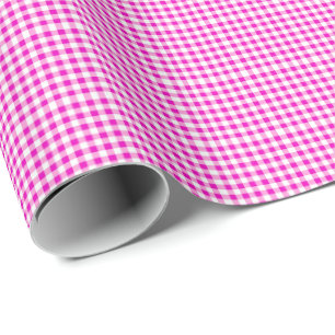 Cadeau Papier d'emballage Gingham rose
