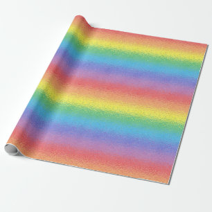 Cadeau Papier d'emballage givré d'arc-en-ciel