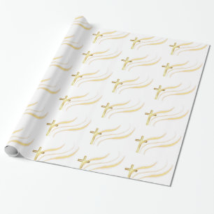 Cadeau Papier d'emballage Gold Cross