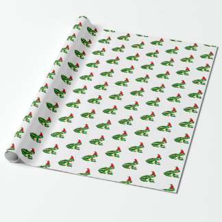 Cadeau Papier d'emballage Grenouilles de Noël