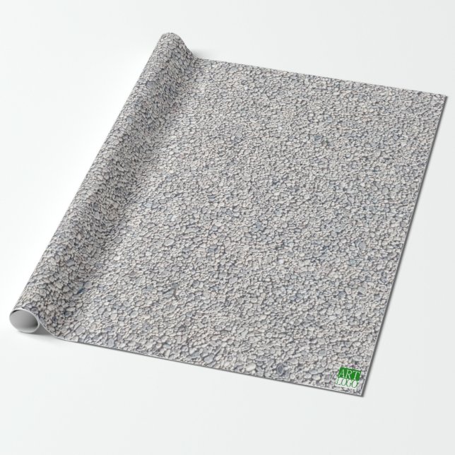 Cadeau Papier d'emballage gris de tiret de caillou (Déroulé)