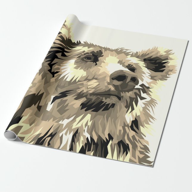 Cadeau Papier d'emballage grizzli (Déroulé)