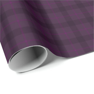 Cadeau Papier d'emballage HAMbWG - Tartan prune