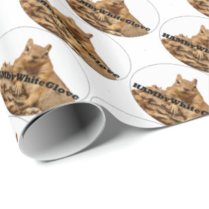Cadeau Papier d'emballage HAMbyWG - Logo Écureuil sur fon