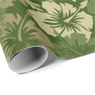 Cadeau Papier d'emballage hawaïen floral de ketmie épiq