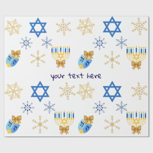 Cadeau Papier d'emballage hivernal personnalisable pour H