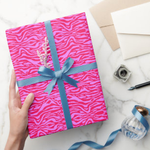 Cadeau Papier d'emballage Hot Pink Tiger Stripes