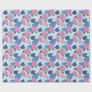 Cadeau Papier d'emballage Hydrangeas aquarelle
