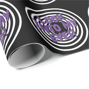 Cadeau Papier d'emballage hypnotique avec cercles psychéd