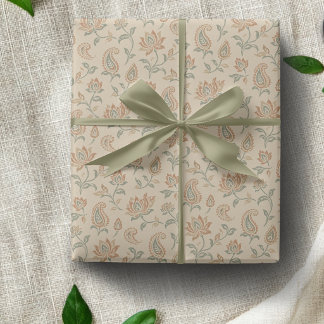 Cadeau Papier d'emballage imprimé bloc Terracotta et Saug