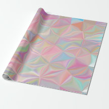 Papier d'emballage iridescent rose nacré