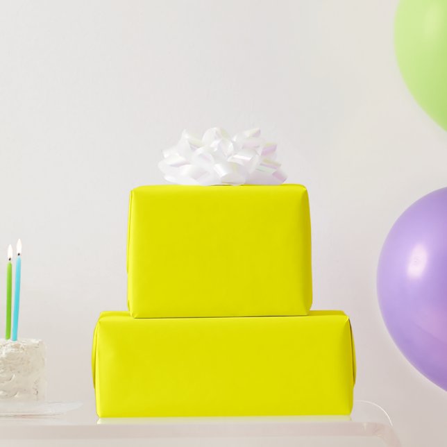 Cadeau Papier d'emballage jaune (Cadeaux de fête)