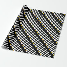 Papier d'emballage jaune noir