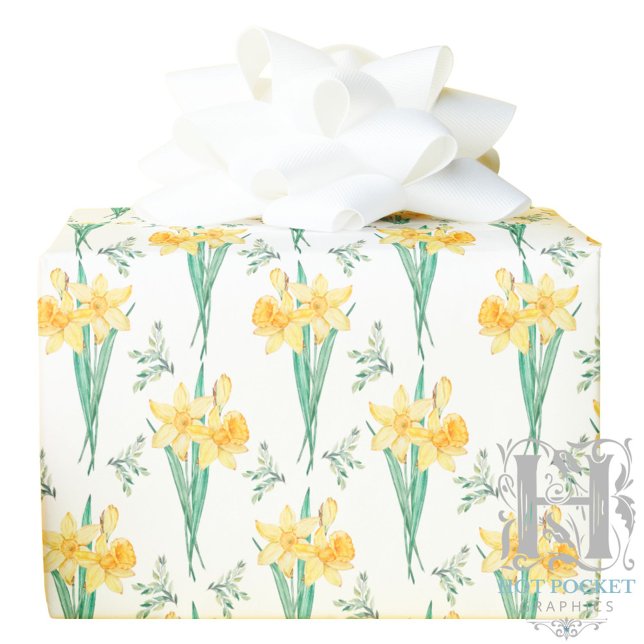 Cadeau Papier d'emballage jonquilles (Créateur téléchargé)