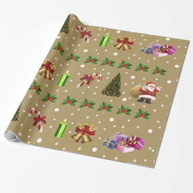 Cadeau Papier d'emballage Joyeux noel (Déroulé)