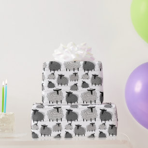 Cadeau Papier d'emballage laine mouton monochrome