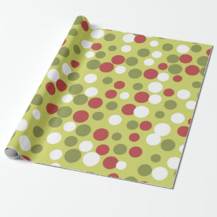 Cadeau Papier d'emballage Lime Christmas Dots