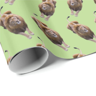 Cadeau Papier d'emballage Lion Frenzy (Vert)