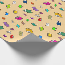 Papier d'emballage Livres Volants Colorés