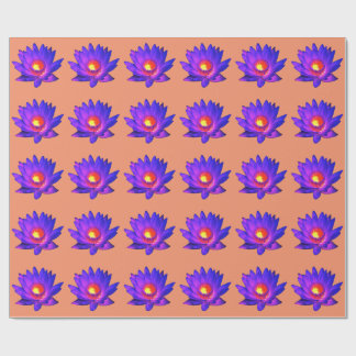 Cadeau Papier d'emballage lumineux de fleur de Lotus