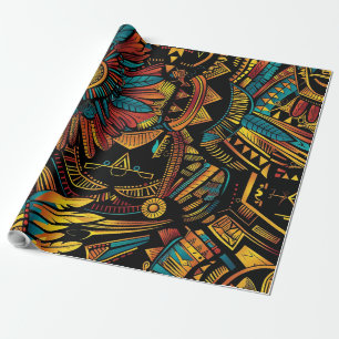 Cadeau Papier d'emballage magnétique Cyan "Aztec Dream"