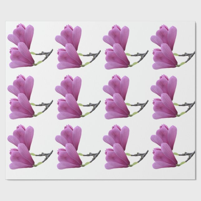 Cadeau Papier d'emballage Magnolia Rose (Plat)