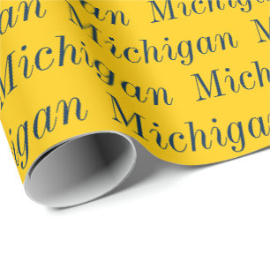 Cadeau Papier d'emballage Maïs et Bleu du Michigan