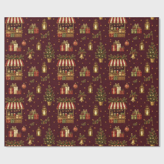 Cadeau Papier d'emballage Marché de Noël de l'Ancien Mond