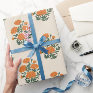 Cadeau Papier d'emballage marigold beige