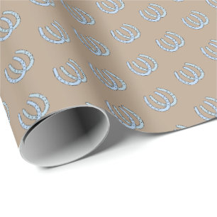 Cadeau Papier d'emballage marron motif fer à cheval weste