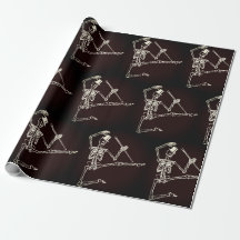 Papier d'emballage mat, 30" x 6' SQUELETTE de