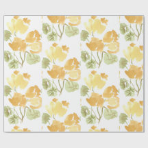 Papier d'emballage mat Bloom jaune