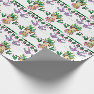 Cadeau Papier d'emballage mat de cactus de Frida X, 30" x