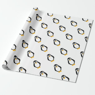 Cadeau Papier d'emballage mat de partie de pingouin