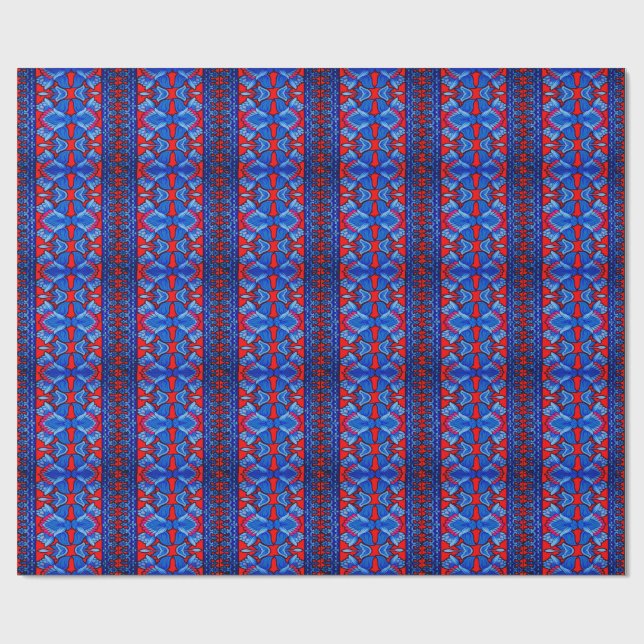 Cadeau Papier d'emballage mat Design numérique 3D Coloré  (Plat)