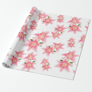 Cadeau Papier d'emballage mat Lily rose