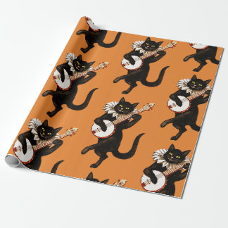 Cadeau Papier d'emballage MAT NOIR de CAT de l'ART