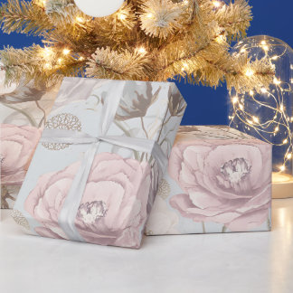 Cadeau Papier d'emballage mat Pastel Flower & Butterfly
