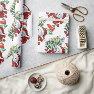 Cadeau Papier d'emballage mat - Paysage hivernal
