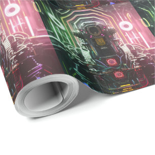 Cadeau Papier d'emballage mat Robot 1