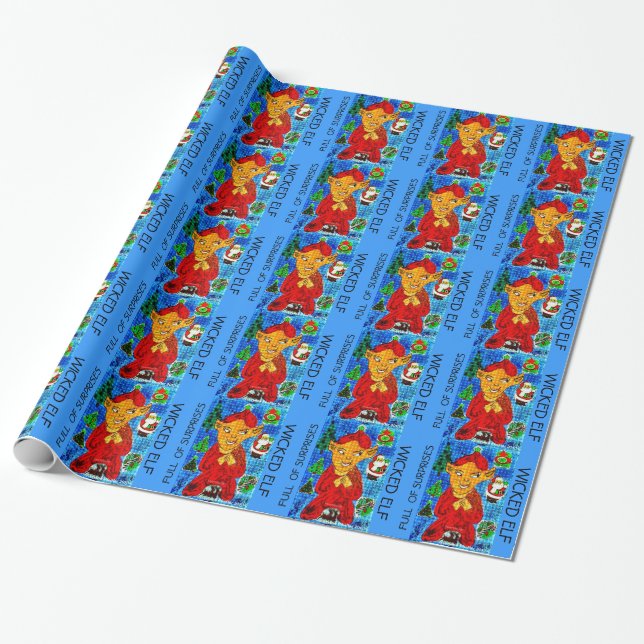 Cadeau Papier d'emballage mauvais mauvais de Noël d'Elf (Déroulé)