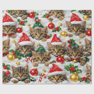 Cadeau Papier d'emballage Merveilleux Chatons Festif