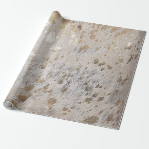 Cadeau Papier d'emballage métallique en argent