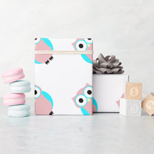 Cadeau Papier d'emballage mignon de baby shower bleu et