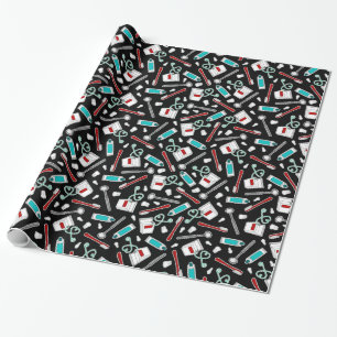 Cadeau Papier d'emballage mignon de dentiste/hygiéniste