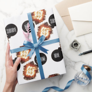 Cadeau Papier d'emballage militaire explosion de bombe
