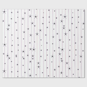 Cadeau Papier d'emballage Minimaliste Étoiles Célestes